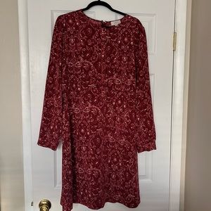 NWT Paisley red LOFT dress